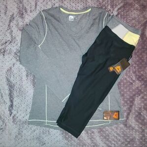 NWT Activewear Set Longsleeve Top & Capri Leggings
